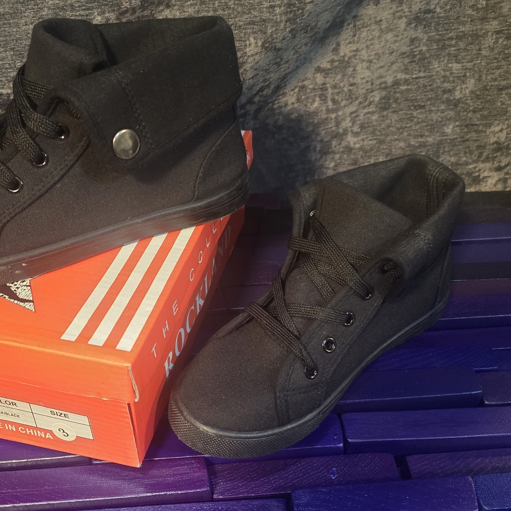 Black High-Top Sneakers